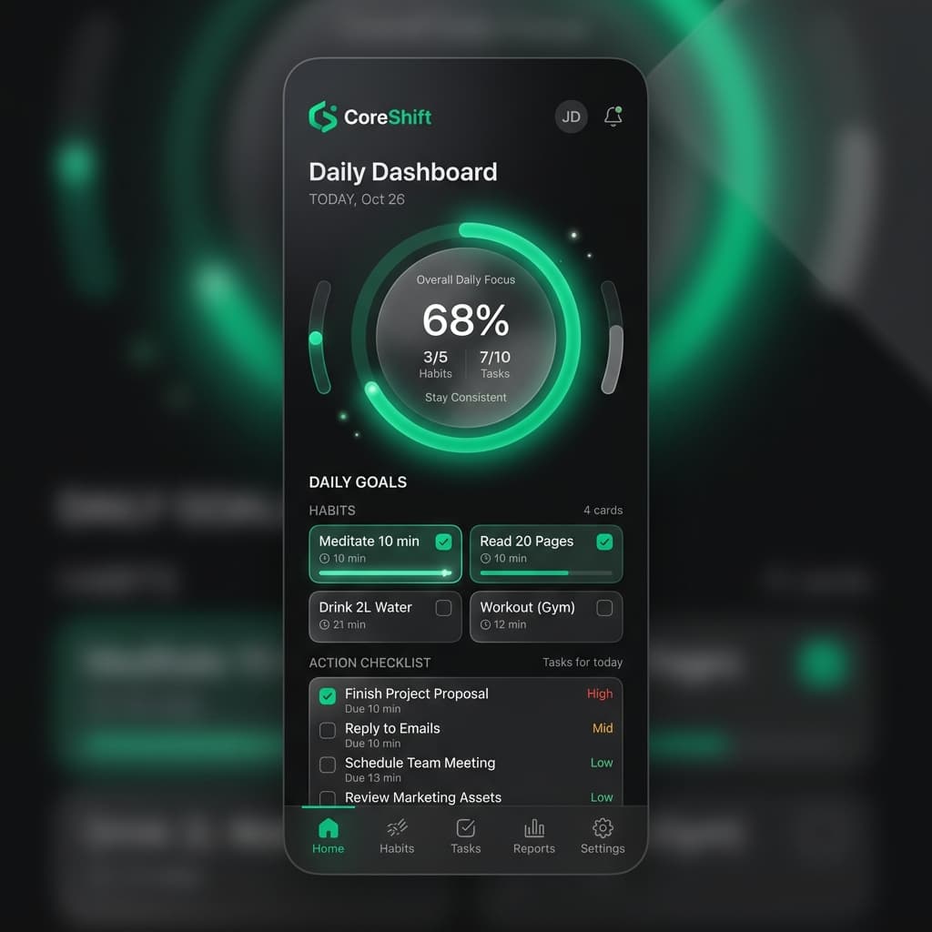 CoreShift App Interface